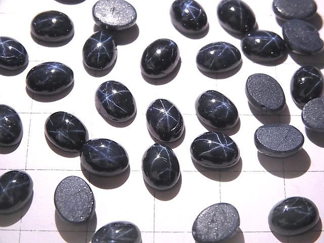【動画】アフリカ産スターサファイアAAA- オーバル カボション8×6mm 1個 サムネイル3