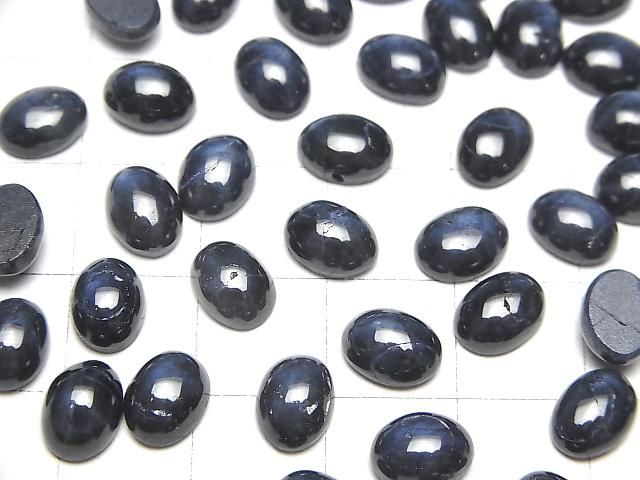 【動画】アフリカ産スターサファイアAAA- オーバル カボション8×6mm 1個 サムネイル4