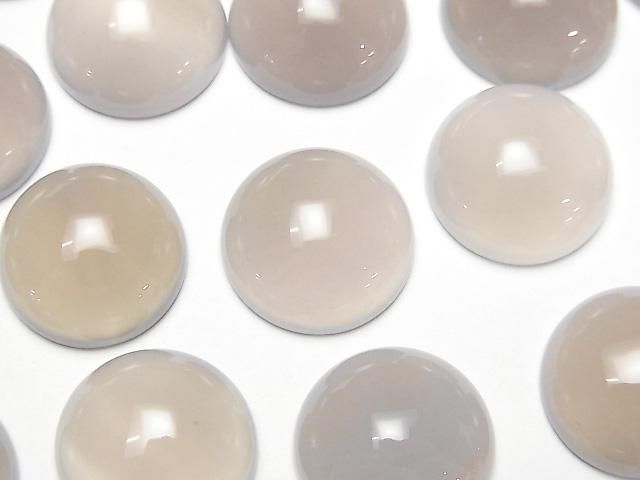 【動画】グレーオニキスAAA ラウンド カボション14×14mm 4個の画像