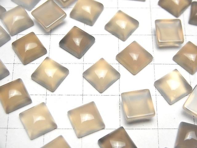 【動画】グレーオニキスAAA スクエア カボション8×8mm 5個 サムネイル3