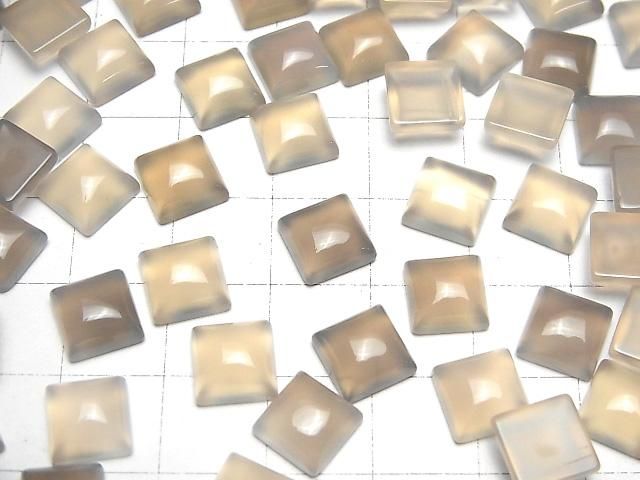 【動画】グレーオニキスAAA スクエア カボション8×8mm 5個 サムネイル4