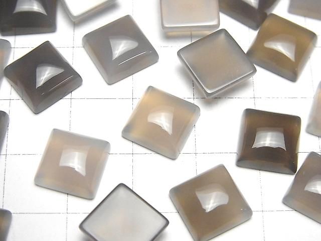 【動画】グレーオニキスAAA スクエア カボション10×10mm 5個 サムネイル2