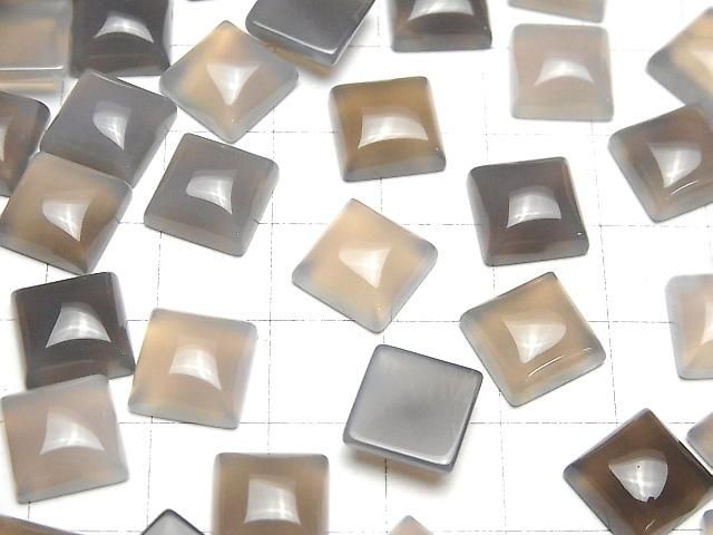 【動画】グレーオニキスAAA スクエア カボション10×10mm 5個 サムネイル3