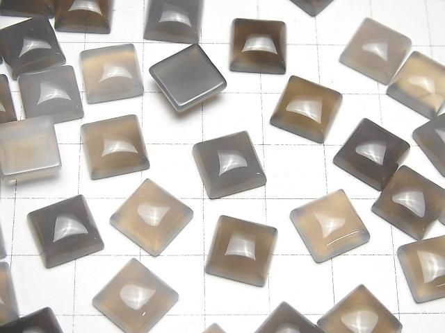 【動画】グレーオニキスAAA スクエア カボション10×10mm 5個 サムネイル4