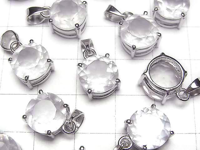 【動画】宝石質ローズクォーツAAA ラウンドファセットカット10×10mm ペンダントトップ SILVER925製 サムネイル2