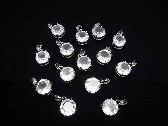 【動画】宝石質ローズクォーツAAA ラウンドファセットカット10×10mm ペンダントトップ SILVER925製 サムネイル4
