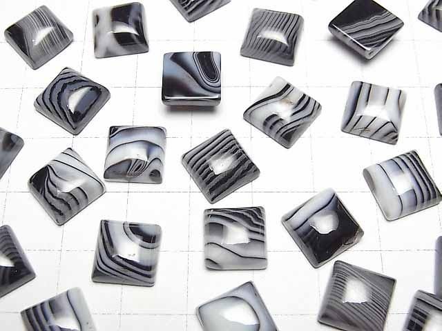 【動画】ストライプオニキスAAA スクエア カボション10×10mm 5個 サムネイル3