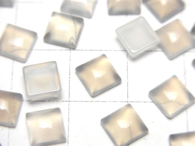 【動画】グレーオニキスAAA スクエア カボション6×6mm 5個 サムネイル2