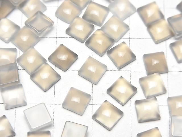 【動画】グレーオニキスAAA スクエア カボション6×6mm 5個 サムネイル3
