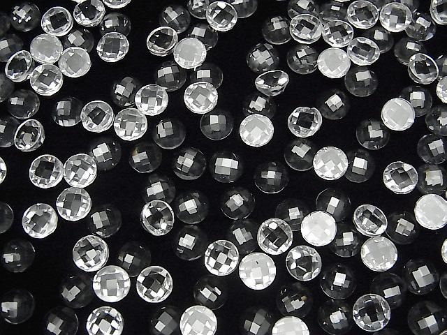【動画】宝石質ホワイトトパーズAAA ラウンド カボションカット6×6mm 4個 サムネイル4