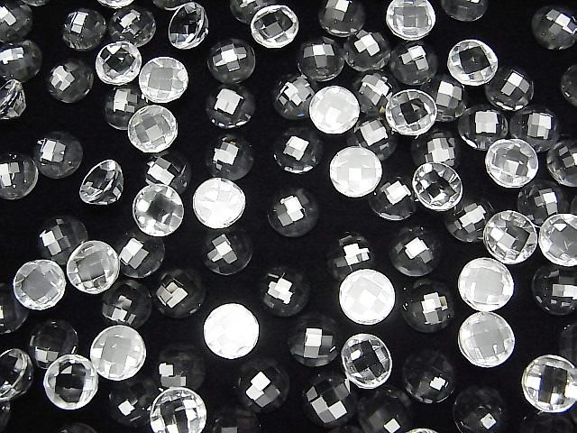 【動画】宝石質ホワイトトパーズAAA ラウンド カボションカット8×8mm 2個 サムネイル4
