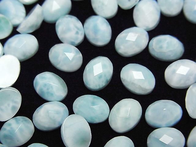 【動画】ラリマーAA+ オーバル カボションカット8×6mm 3個の画像