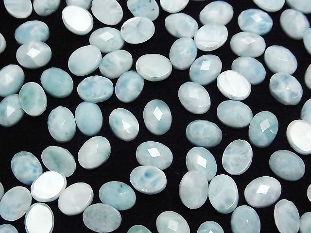 【動画】ラリマーAA+ オーバル カボションカット8×6mm 3個 サムネイル4