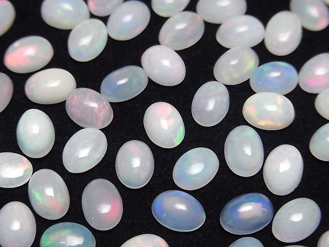 【動画】宝石質エチオピア産オパールAAA- オーバル カボション7×5mm 5個の画像