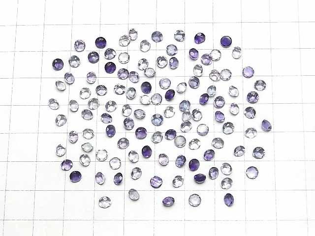【動画】宝石質マルチカラーフローライトAAA ルース ラウンドファセットカット4×4mm 10粒 サムネイル4