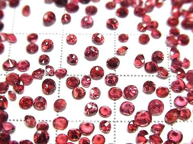 【動画】宝石質レッドスピネルAAA- ルース ラウンドファセットカット2~3mm 5粒 サムネイル2