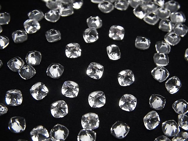 【動画】宝石質ダンビュライトAAA ルース スクエアファセットカット4×4mm 4粒の画像