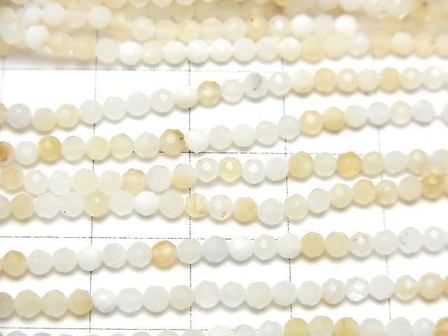 【動画】【素晴らしい輝き】ホワイトオパールAA++ 極小ラウンドカット2.5mm 1連(約36cm) サムネイル2