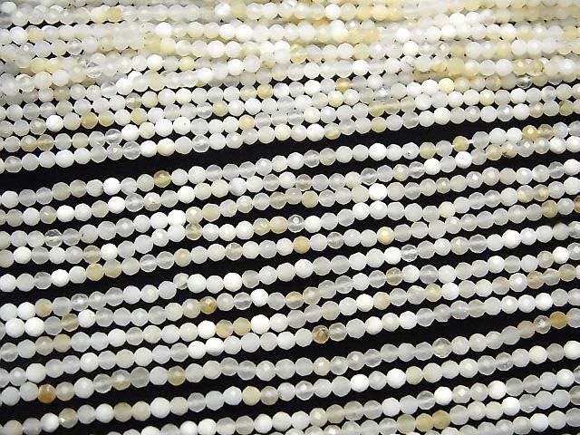 【動画】【素晴らしい輝き】ホワイトオパールAA++ 極小ラウンドカット2.5mm 1連(約36cm) サムネイル3