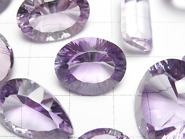 【動画】宝石質アメジストAAA ルース コンケーブカット ミックスシェイプ 2粒 サムネイル2