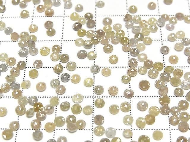 【動画】ライトグレー~イエローダイヤモンド ラウンド ローズカット3mm 3粒 サムネイル3