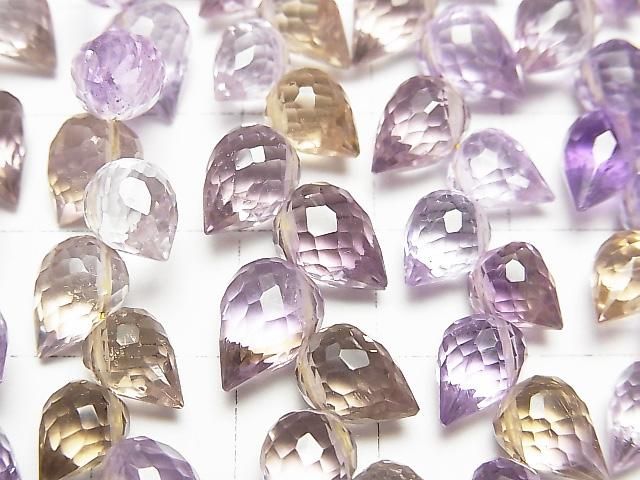 【動画】宝石質アメジスト×シトリンAAA つぼみドロップ ブリオレットカット 1連(約14cm) サムネイル2