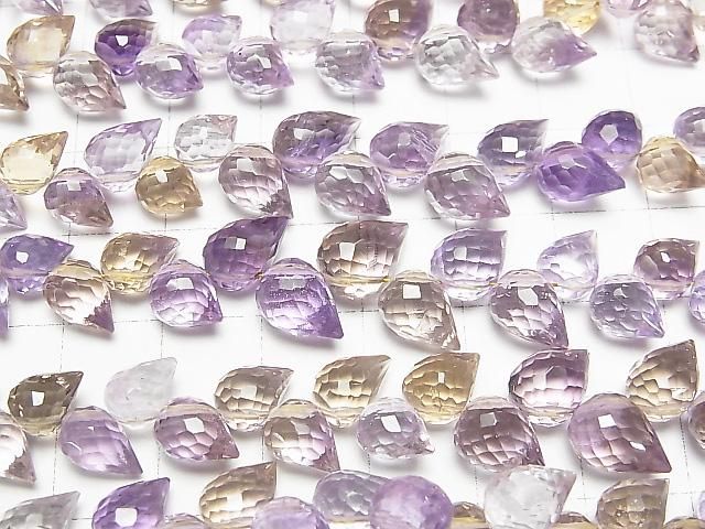 【動画】宝石質アメジスト×シトリンAAA つぼみドロップ ブリオレットカット 1連(約14cm) サムネイル3