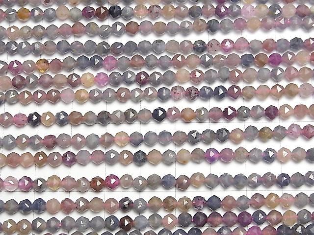 【動画】【素晴らしい輝き】マルチカラーサファイアAA スターラウンドカット4mm 1連(約37cm) サムネイル3