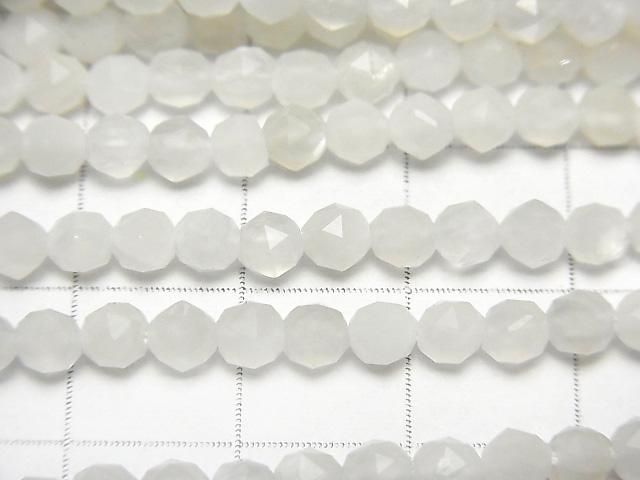 【動画】【素晴らしい輝き】宝石質ホワイトムーンストーンAAA スターラウンドカット4mm 1連(約37cm) サムネイル3