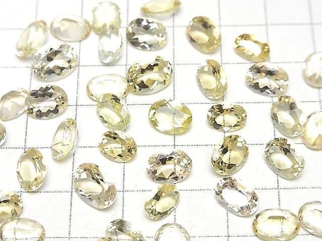 【動画】宝石質ヘリオドールAAA ルース オーバルファセットカット サイズミックス 2粒 サムネイル4