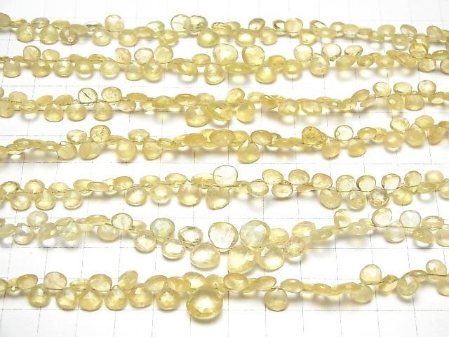 【動画】宝石質ヘリオドールAA++ マロン ブリオレットカット 【ライトカラー】 半連/1連(約20cm) サムネイル4