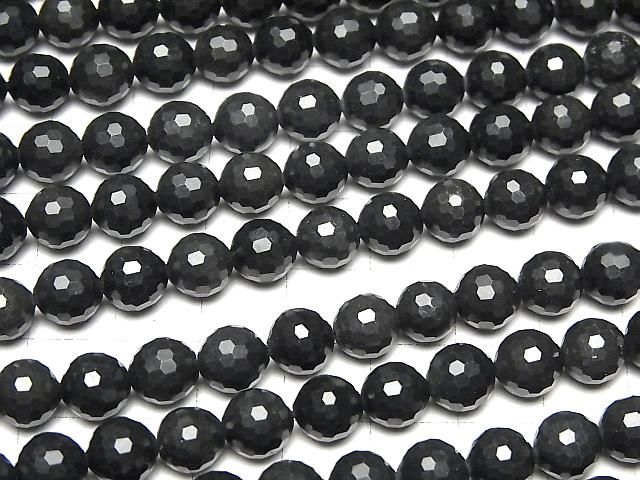 【動画】【素晴らしい輝き】シュンガイトAAA 128面ラウンドカット8mm 1連(約36cm) サムネイル3