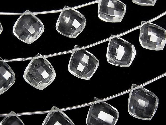 【動画】宝石質クリスタルAAA 変形ペアシェイプカット 1連(8粒)の画像