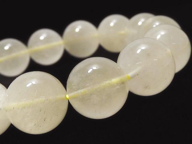 【動画】【1点もの】リビアングラス ラウンド14mm 1連(ブレス) NO.229の画像