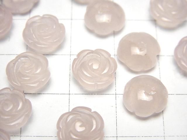【動画】ローズクォーツAA++ 薔薇10mm 【片穴】 4個 サムネイル2