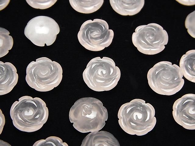 【動画】ローズクォーツAA++ 薔薇10mm 【片穴】 4個 サムネイル3