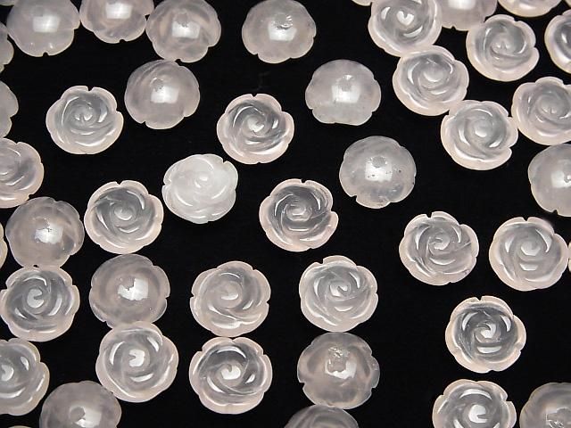 【動画】ローズクォーツAA++ 薔薇10mm 【片穴】 4個 サムネイル4