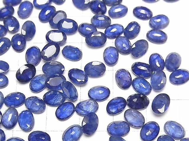 【動画】宝石質ブルーサファイアAAA- ルース オーバルファセットカット7×5mm 3粒 サムネイル3