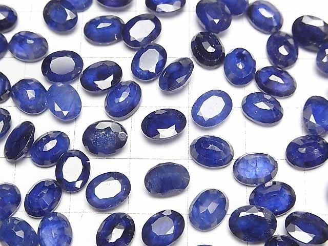 【動画】宝石質ブルーサファイアAAA- ルース オーバルファセットカット8×6mm 2粒 サムネイル3