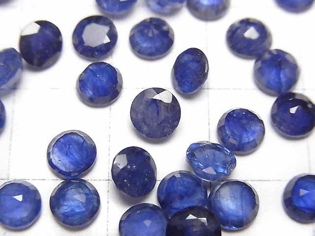 【動画】宝石質ブルーサファイアAAA- ルース ラウンドファセットカット5×5mm 3粒 サムネイル2
