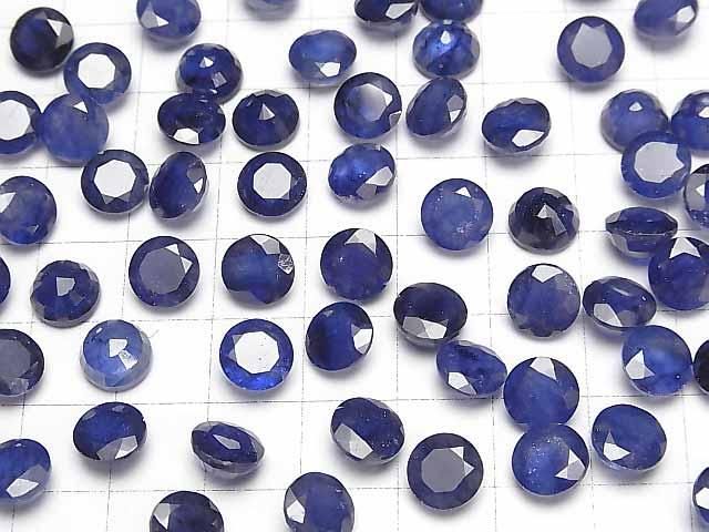 【動画】宝石質ブルーサファイアAAA- ルース ラウンドファセットカット8×8mm 1粒 サムネイル4