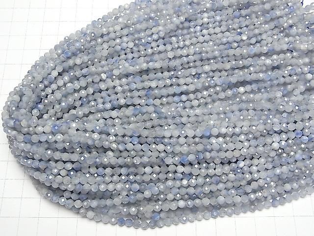 【動画】【素晴らしい輝き】カイヤナイトAA ラウンドカット4mm 1連(約37cm) サムネイル4