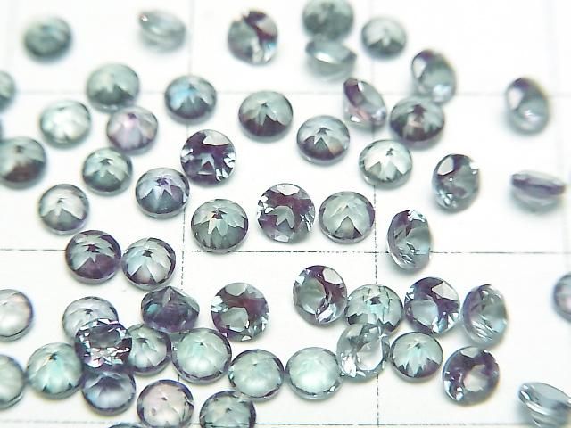 【動画】合成アレキサンドライトAAA ルース ラウンドファセットカット3×3mm 1粒 サムネイル2