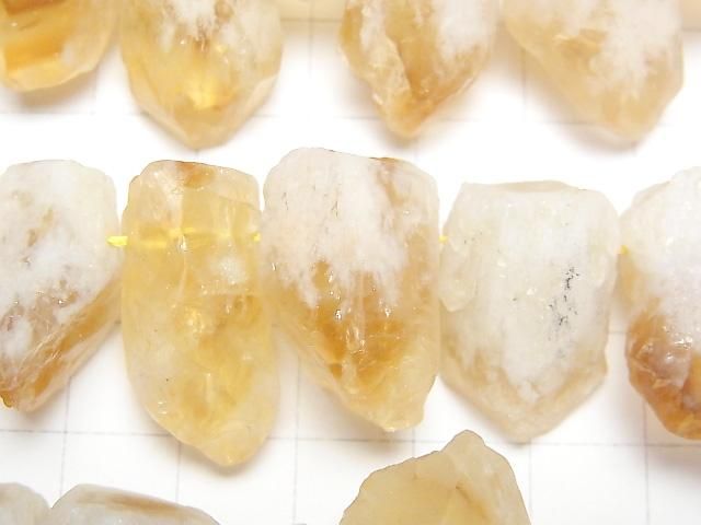 【動画】シトリン ポイント ラフロックタンブル 1連(約36cm) サムネイル2