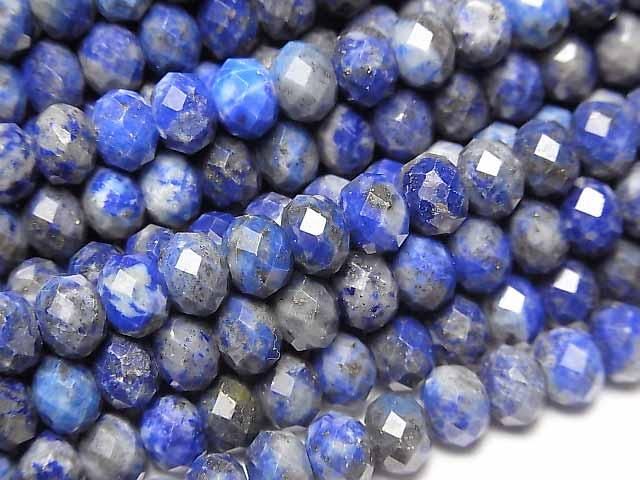 【動画】【素晴らしい輝き】ラピスラズリAA ボタンカット5.5×5.5×4mm 1連(約36cm)の画像