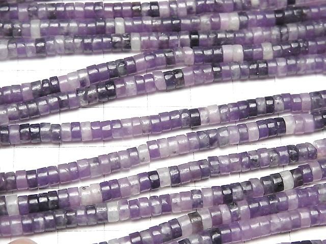 【動画】レピドライトAA+ ロンデル(ヘイシ)4×4×2mm 1連(約35cm) サムネイル3