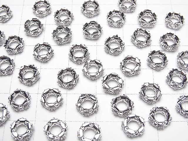 【動画】メタルパーツ ロンデル8×8×3mm シルバーカラー(CZ付) 2個 サムネイル3