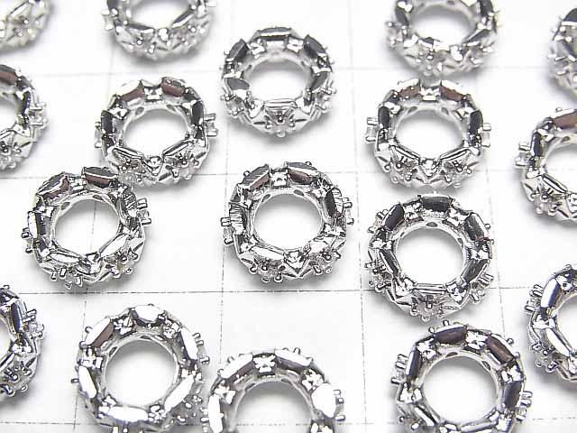 【動画】メタルパーツ ロンデル10×10×4mm シルバーカラー(CZ付) 2個 サムネイル2