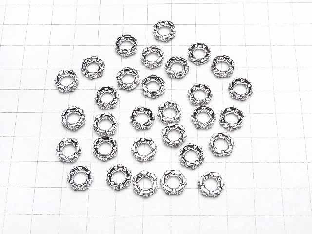 【動画】メタルパーツ ロンデル10×10×4mm シルバーカラー(CZ付) 2個 サムネイル4