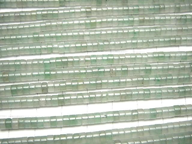 【動画】グリーンアベンチュリン ロンデル(ヘイシ)4×4×2mm 1連(約36cm) サムネイル3